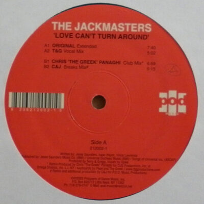 The Jackmasters - Love Can't Turn Around - 12"