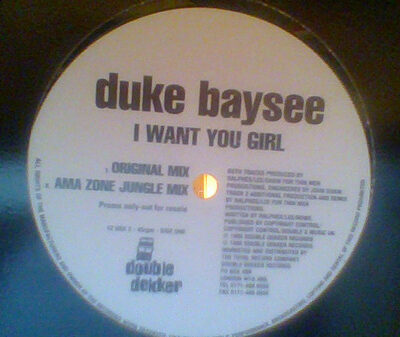 Duke Baysee - I Want You Girl - 12"