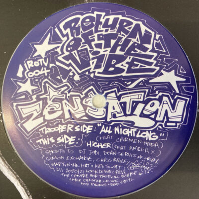 Zensation - All Night Long / Higher - 12", Whi