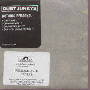 Dust Junkys - Nothin' Personal - 12", Promo