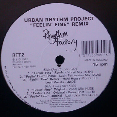 Urban Rhythm Project - Feelin' Fine (Remix) - 12"