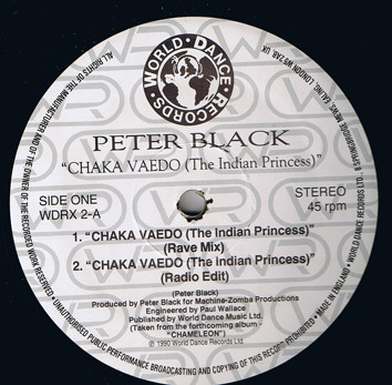 Peter Black - Chaka Vaedo (The Indian Princess) - 12"