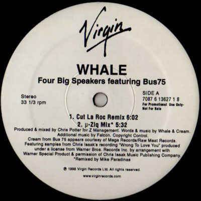 Whale Featuring Bus75 - Four Big Speakers / Crying At Airports - 12", Promo