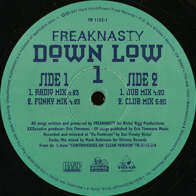 Freak Nasty - Down Low - 12"