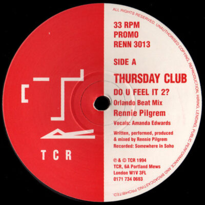 Thursday Club - Do U Feel It 2? - 12", Promo