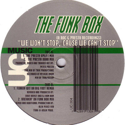 The Funk Box - We Won't Stop, Cause We Can't Stop - 12"