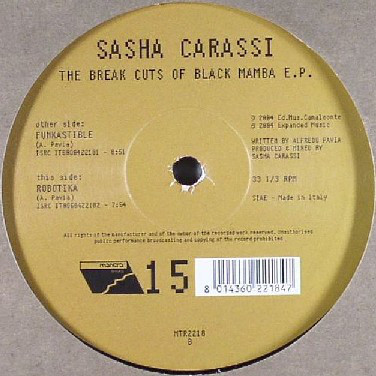 Sasha Carassi - The Break Cuts Of Black Mamba E.P. - 12", EP