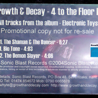 Growth & Decay - 4 To The Floor EP - 12", EP, Promo