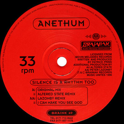 Anethum - Silence Is A Rhythm Too - 12"