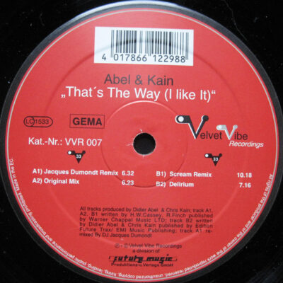 Abel & Kain - That's The Way (I Like It) - 12"
