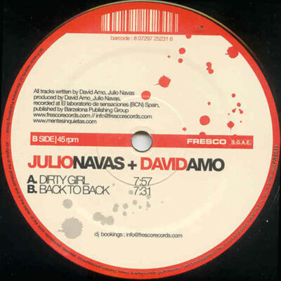 David Amo & Julio Navas - Dirty Girl - 12"