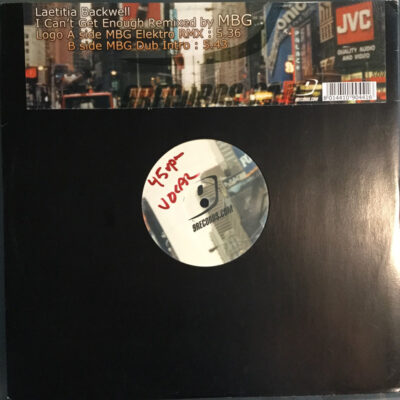 Laetitia Backwell - Can't Get Enough (Remixed By MBG) - 12", RE