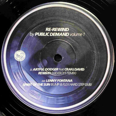 Artful Dodger Feat Craig David / Lenny Fontana - Re-Rewind By Public Demand Volume 1 - 12", Ltd, Promo, Smplr