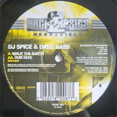 DJ Spice & Dred Bass - Walk The Earth / Our Fate - 12"