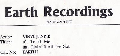 Vinyl Junkie - Touch Me / Givin' It All I've Got - 12", W/Lbl